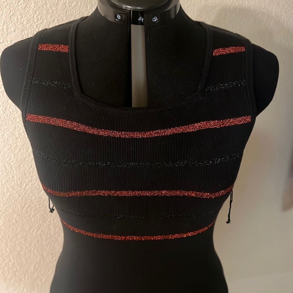 Vintage metallic striped GUESS Dress